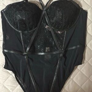Victoria’s Secret VS logo lingerie balconette bodysuit teddy XXL